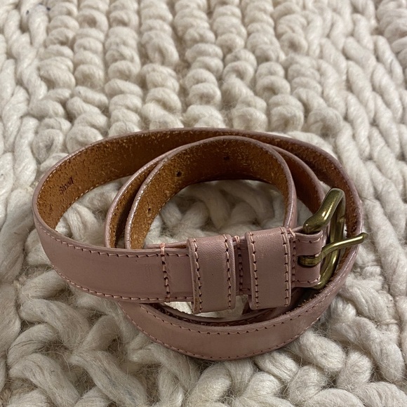 American Apparel Blush Pink Leather Belt - Picture 6 of 6